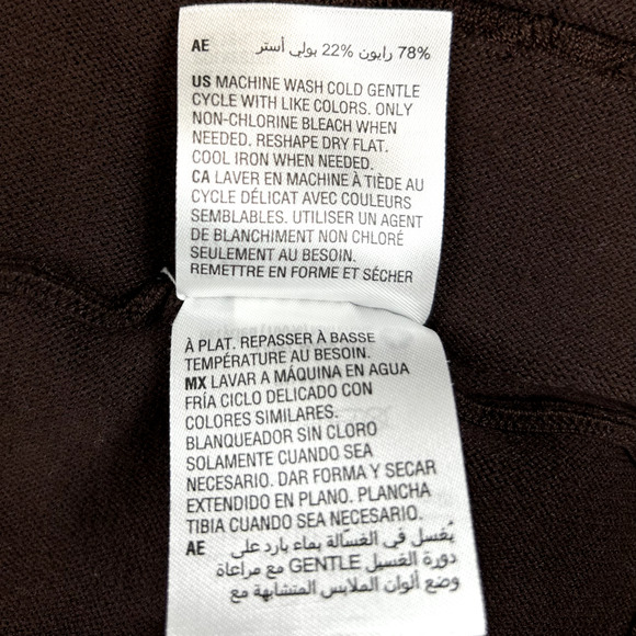 Karen Scott Brown Long Sleeve Open Shirt Womens Size XL - Picture 8 of 10